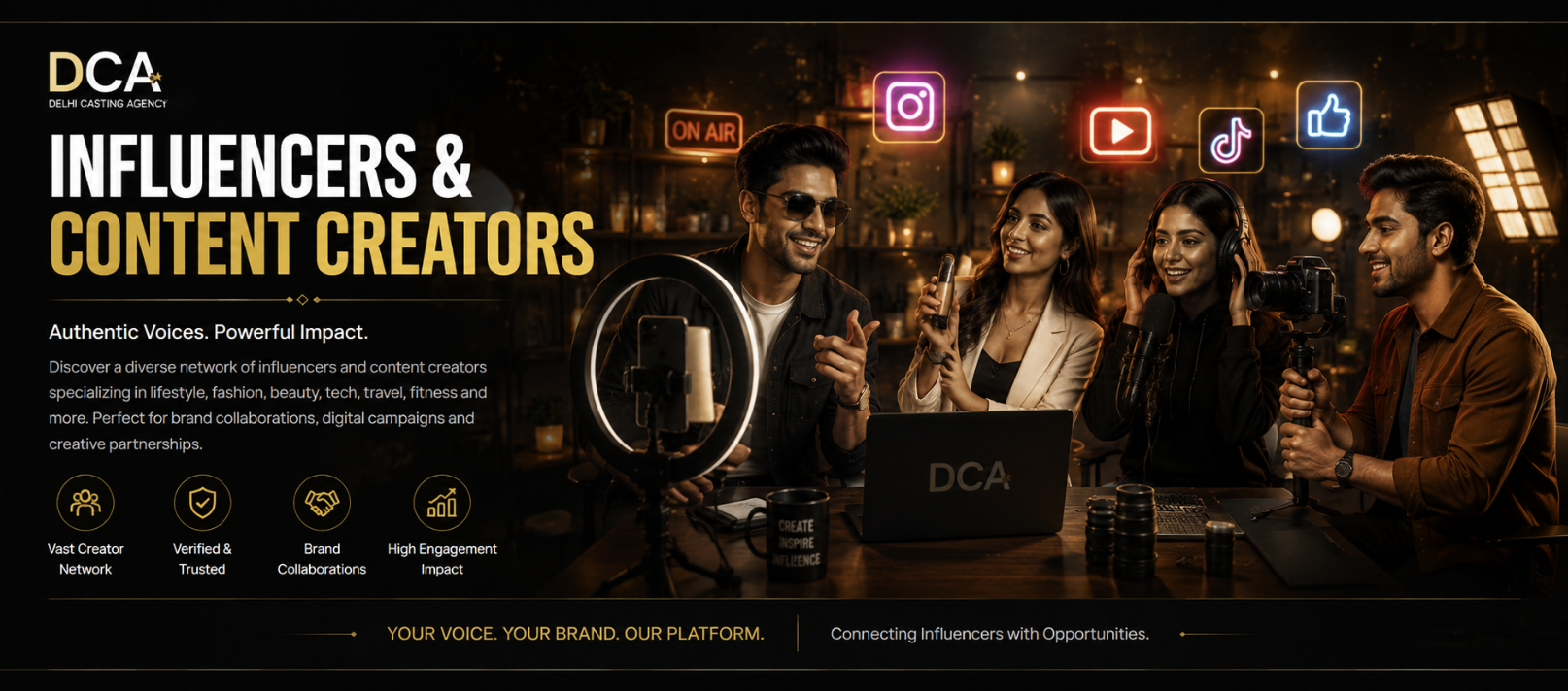 Delhi Casting Agency Influencers & Content Creators